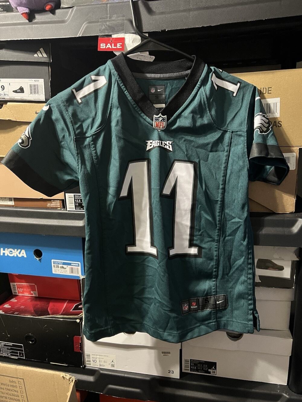 Size Youth S (8-10yo)- Nike NFL Philadelphia Eagles AJ Brown Jersey Mid Green